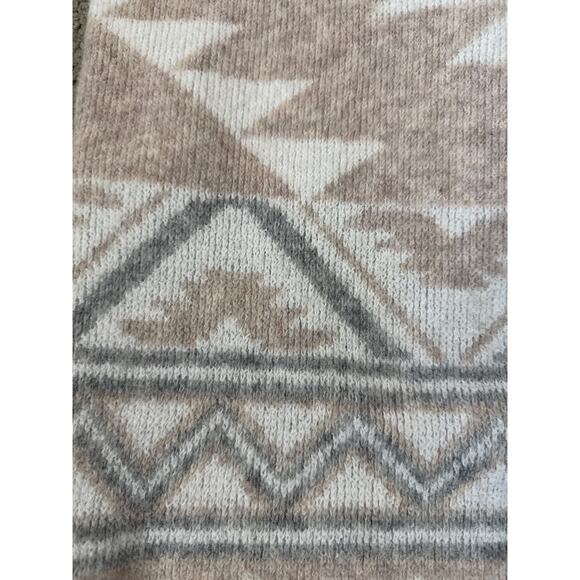 Frye The Cozy Open Front Sweater Cardigan Aztec Oatmeal Heather Combo Size XL - Picture 13 of 13